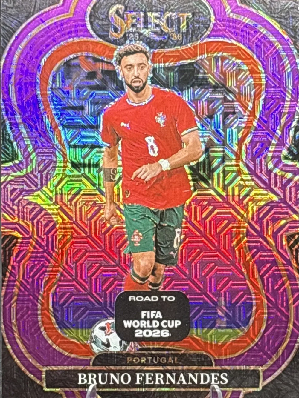 Panini Bruno Fernandes Holographic Soccer Card - Mezzanine Prizm